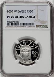 2004-W P$50 Half-Ounce Platinum Eagle NGC PF70