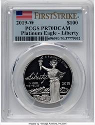 2019-W $100 One-Ounce Platinum Eagle Liberty PCGS PR70