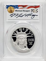 2008-W $100 One-Ounce Platinum Eagle Statue of Liberty Michael Reagan PCGS PR70