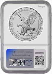 2024 American Silver Eagle FDI 1st Label NGC MS70