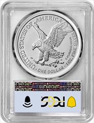 2024-W American Silver Eagle FDI Flag Label PCGS MS70