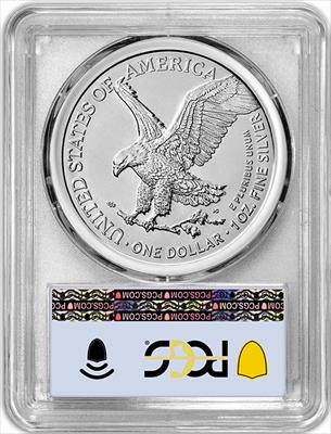 2024-W American Silver Eagle FDI Flag Label PCGS MS70