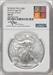 2018-W S$1 Silver Eagle Burnished First Day of Issue NGC MS70