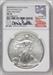 2012-W S$1 Silver Eagle Burnished First Strike Mike Castle NGC MS70