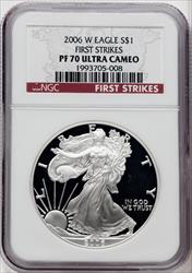 2006-W S$1 Silver Eagle First Strike NGC PF70