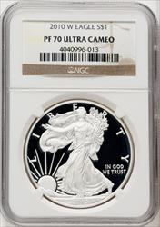2010-W S$1 Silver Eagle NGC PF70