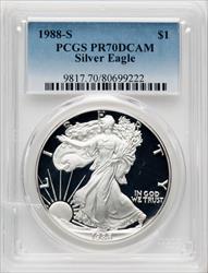 1988-S S$1 Silver Eagle PCGS PR70