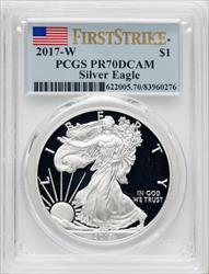 2017-W $1 American Silver Eagle First Strike PCGS PR70