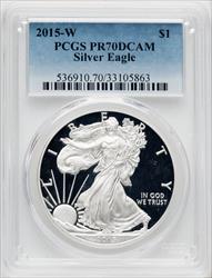 2015-W S$1 Silver Eagle PCGS PR70