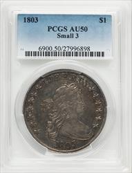 1803 S$1 Small 3 Early Dollar PCGS AU50