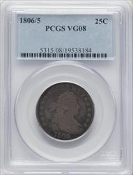 1806/5 25C Early Quarter PCGS VG8