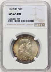 1960-D 50C FL Franklin Half Dollar NGC MS66