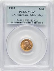 1903 G$1 MCKIN Commemorative Gold PCGS MS65