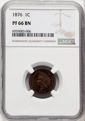 1876 1C BN Proof Indian Cent NGC PR66