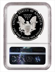 1986-1992 S American Proof Silver Eagle Set NGC PF70 Ultra Cameo Mercanti Signed