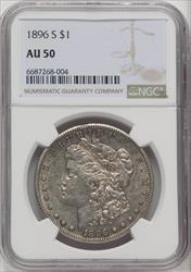 1896-S $1 Morgan Dollar NGC AU50
