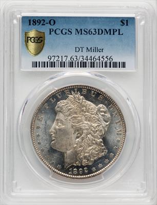 1892-O $1 DM Morgan Dollar PCGS MS63