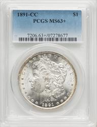 1891-CC $1 Morgan Dollar PCGS MS63+