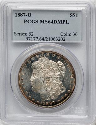 1887-O $1 DM Morgan Dollar PCGS MS64