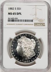 1882-S $1 DM Morgan Dollar NGC MS65