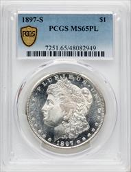 1897-S $1 PL Morgan Dollar PCGS MS65