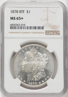 1878 8TF $1 Morgan Dollar NGC MS65+