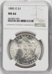 1885-O $1 Morgan Dollar NGC MS66