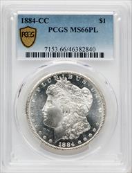 1884-CC $1 PL Morgan Dollar PCGS MS66
