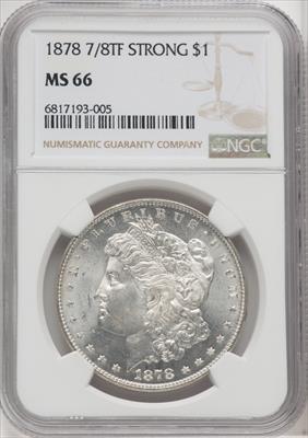 1878 7/8TF $1 STRONG Morgan Dollar NGC MS66