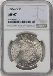 1884-O $1 Morgan Dollar NGC MS67