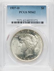 1927-D $1 Peace Dollar PCGS MS62