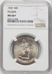 1920 50C Pilgrim Commemorative Silver NGC MS66+