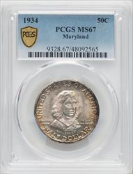 1934 50C Maryland Commemorative Silver PCGS MS67