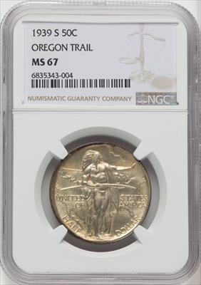 1939-S 50C Oregon Commemorative Silver NGC MS67