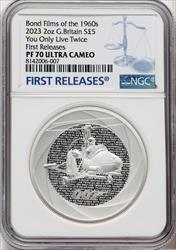 Charles III silver Proof  You Only Live Once  5 Pounds (2 oz) 2023 PR70 Ultra Cameo NGC World Coins NGC MS70