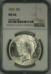 1923 Peace Dollar MS66 NGC