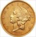 1861-S LIBERTY HEAD $20