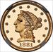 1881 LIBERTY HEAD $2.5