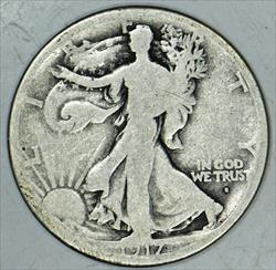1917-S Obverse Walking Liberty Half Dollar; Choice Original G  