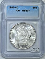 1882-CC Morgan Dollar ICG MS-63+; Frosty White