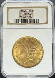 1896 $20 Liberty MS63 NGC
