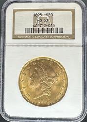 1895 $20 Liberty MS63 NGC