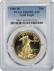 1986-W $50 American Gold Eagle PR69DCAM PCGS
