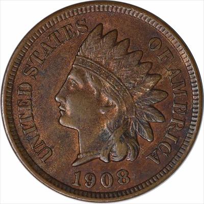 1908 Indian Cent MS63 Uncertified