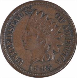 1885 Indian Cent EF Uncertified