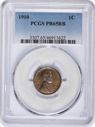 1910 Lincoln Cent PR65RB PCGS