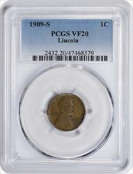 1909-S Lincoln Cent VF20 PCGS