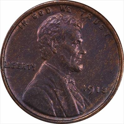 1918-P Lincoln Cent Choice AU Uncertified