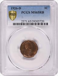 1926-D Lincoln Cent MS65RB PCGS