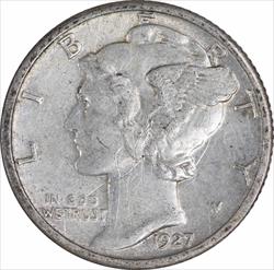 1927 Mercury Silver Dime AU Uncertified